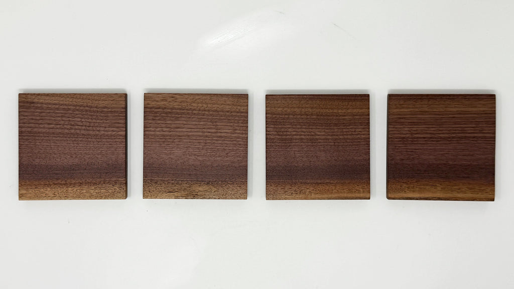 Black Walnut Coasters with Sapwood - BWC01